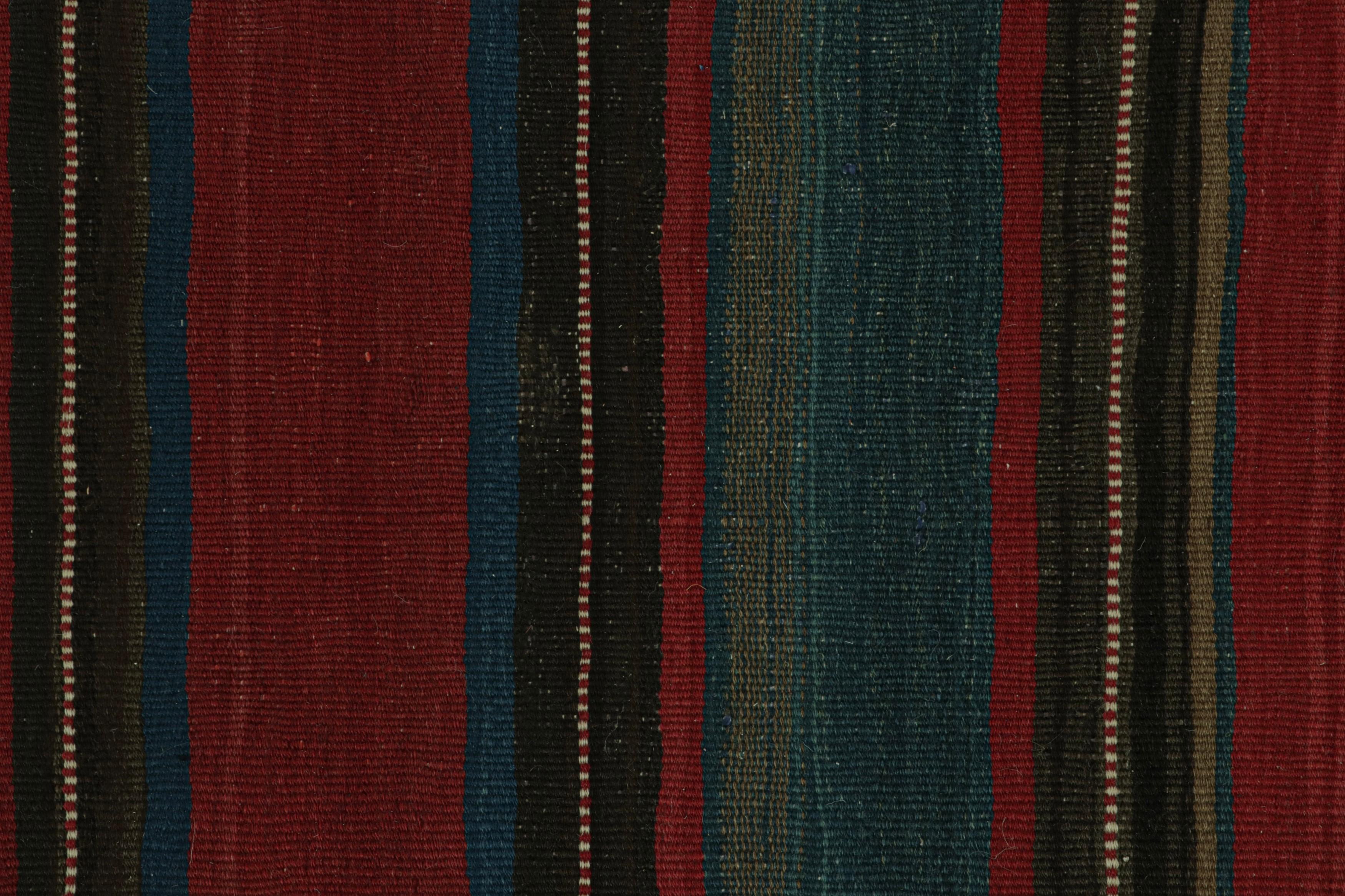 Wool Vintage Afghan Tribal Kilim Gallery Runner Rug, with Stripes, from Rug & Kilim   For Sale