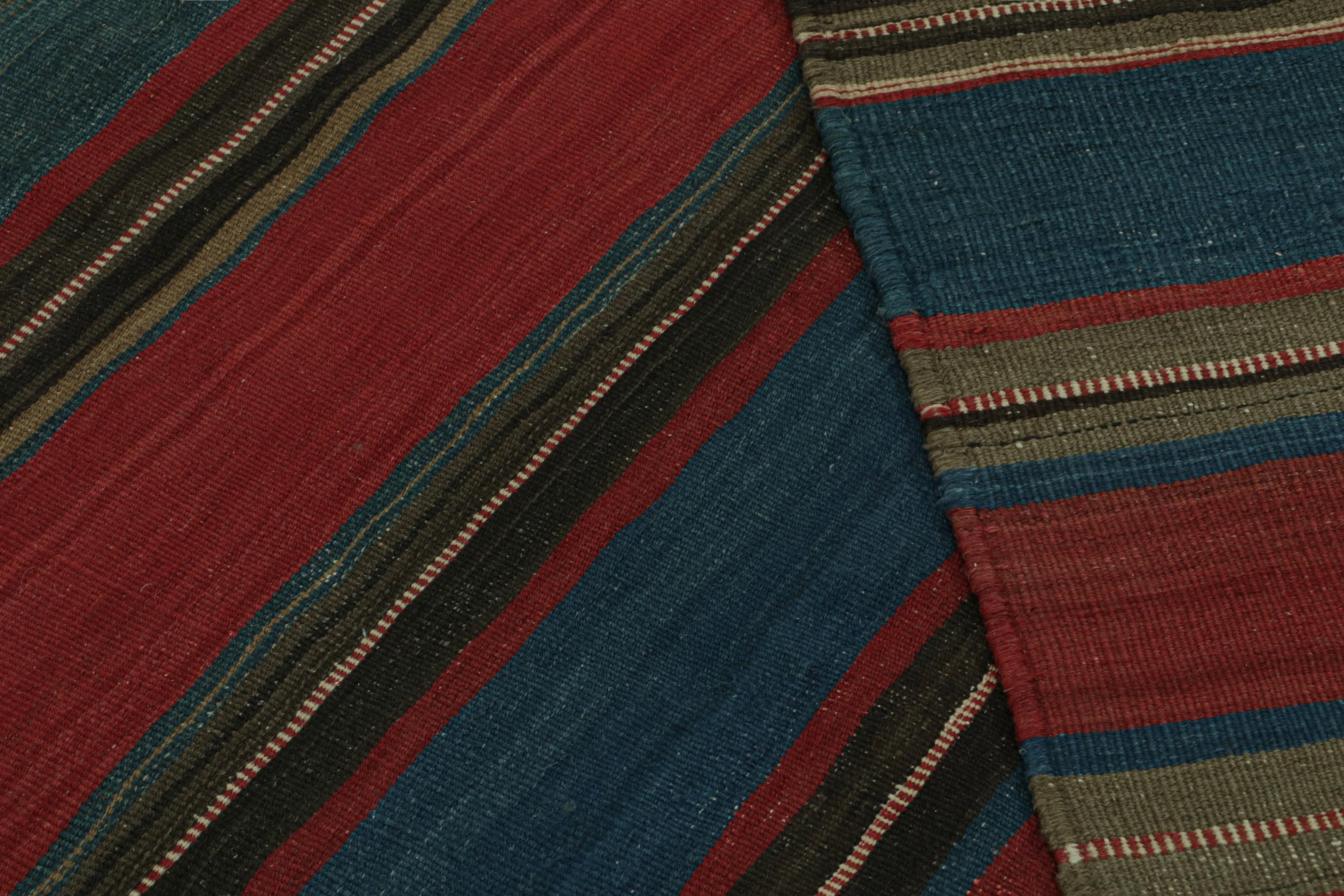 Vintage Afghan Tribal Kilim Gallery Runner Rug, with Stripes, from Rug & Kilim   For Sale 1