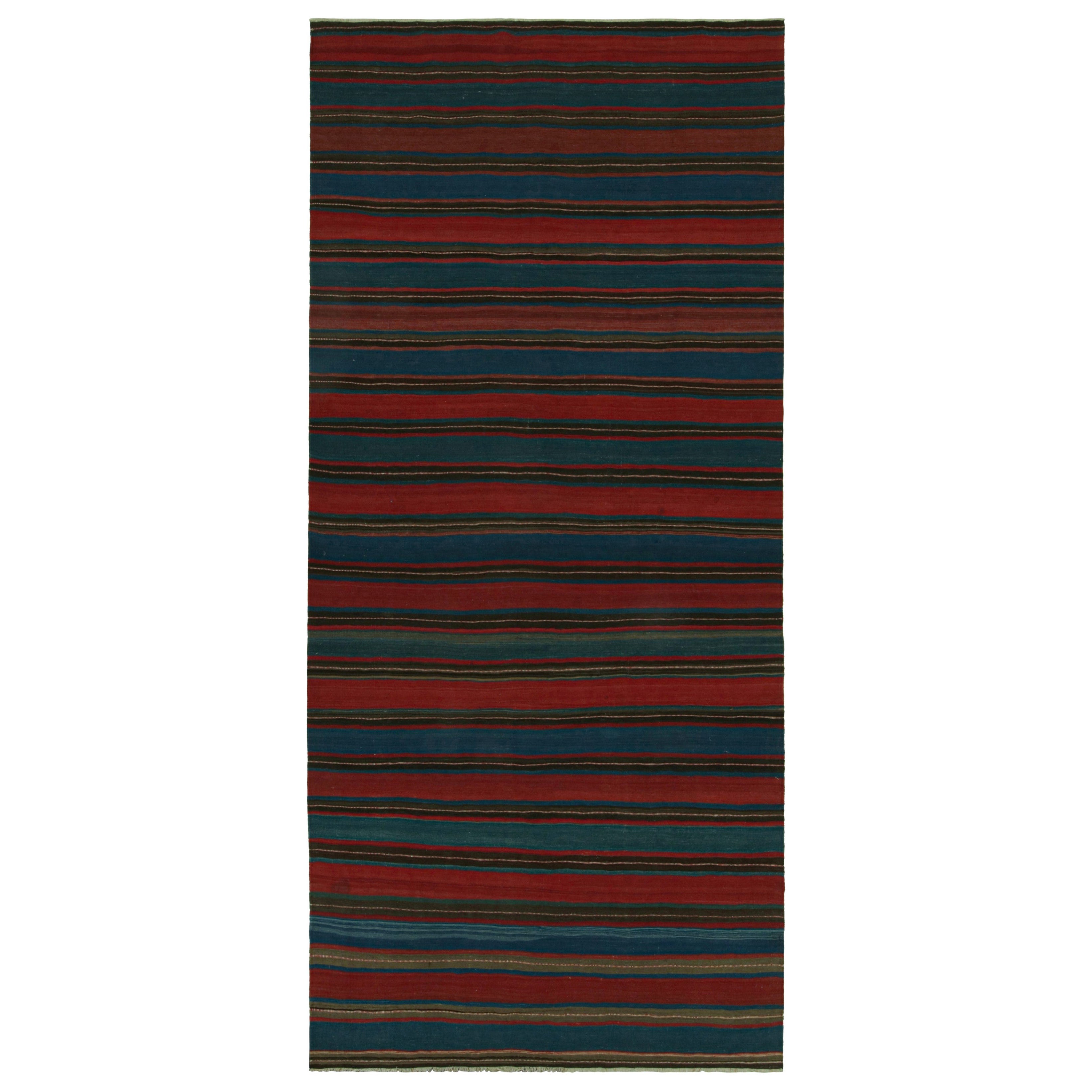 Tappeto tribale afghano vintage Kilim Gallery, con strisce, da Rug & Kilim