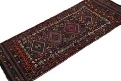 Vintage Afghan Tribal Kilim in Brown with Geometric Patterns, from Rug & Kilim