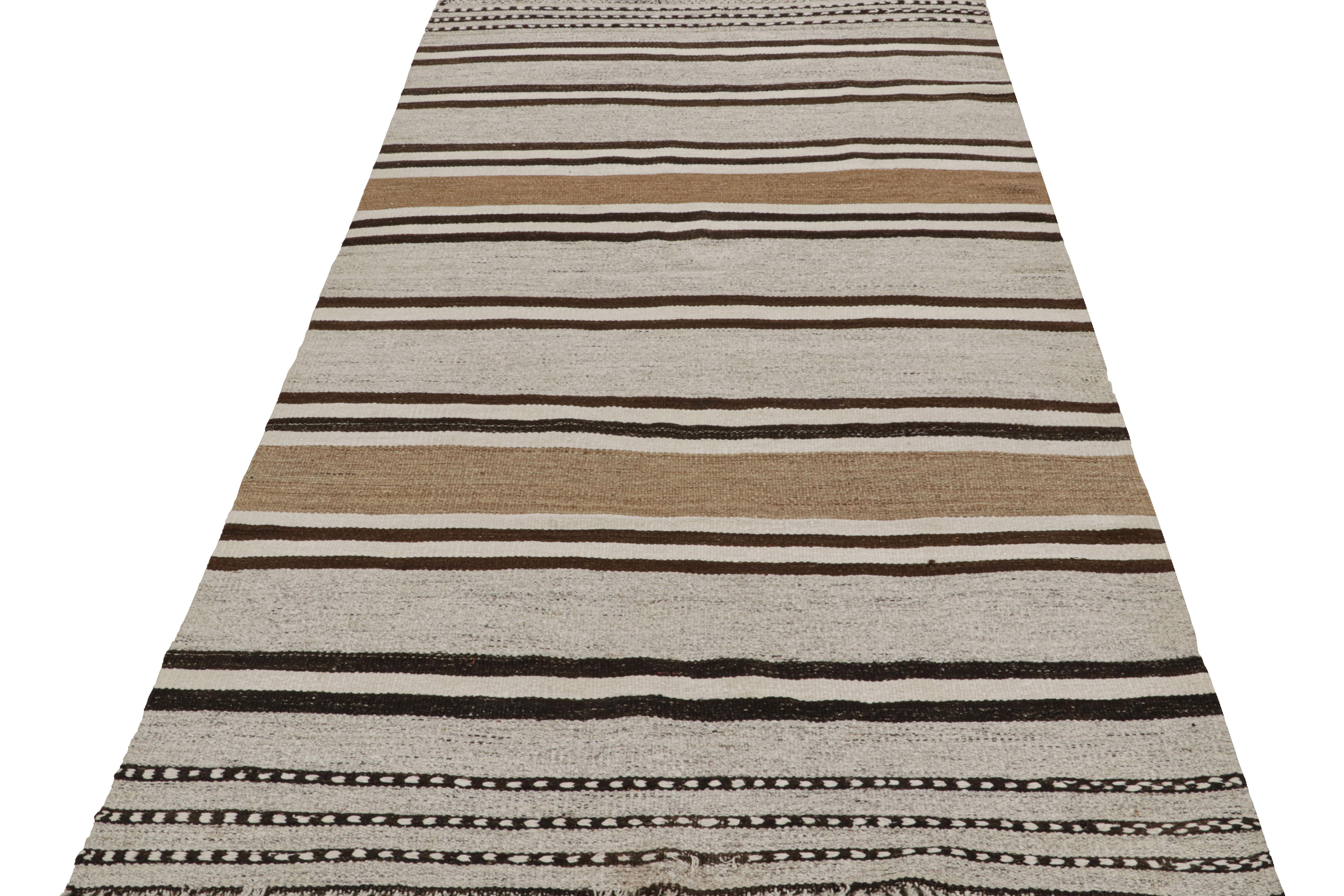 Hand-Woven Vintage Afghan Tribal Kilim rug, in Silver/gray, from Rug & Kilim