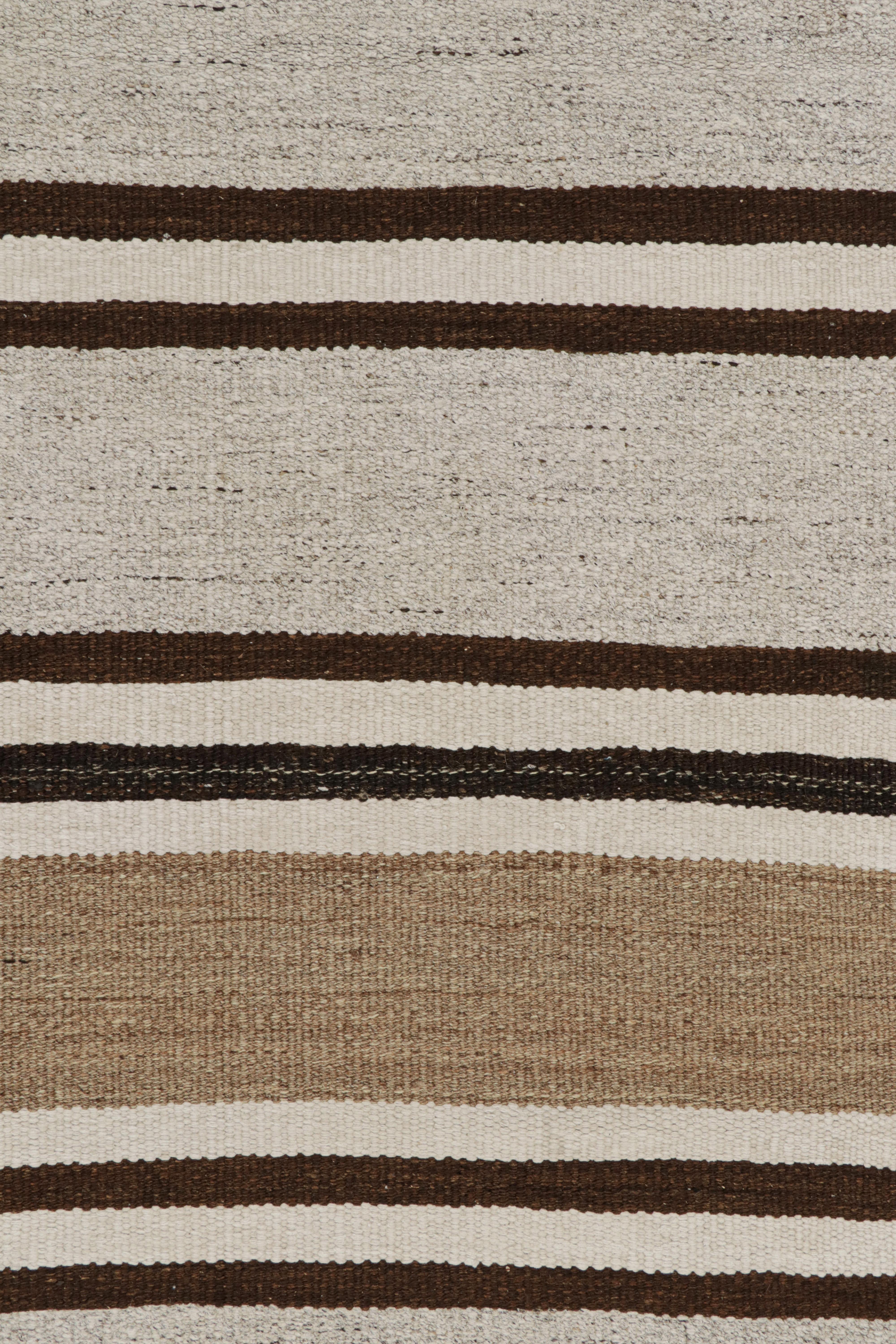 Wool Vintage Afghan Tribal Kilim rug, in Silver/gray, from Rug & Kilim