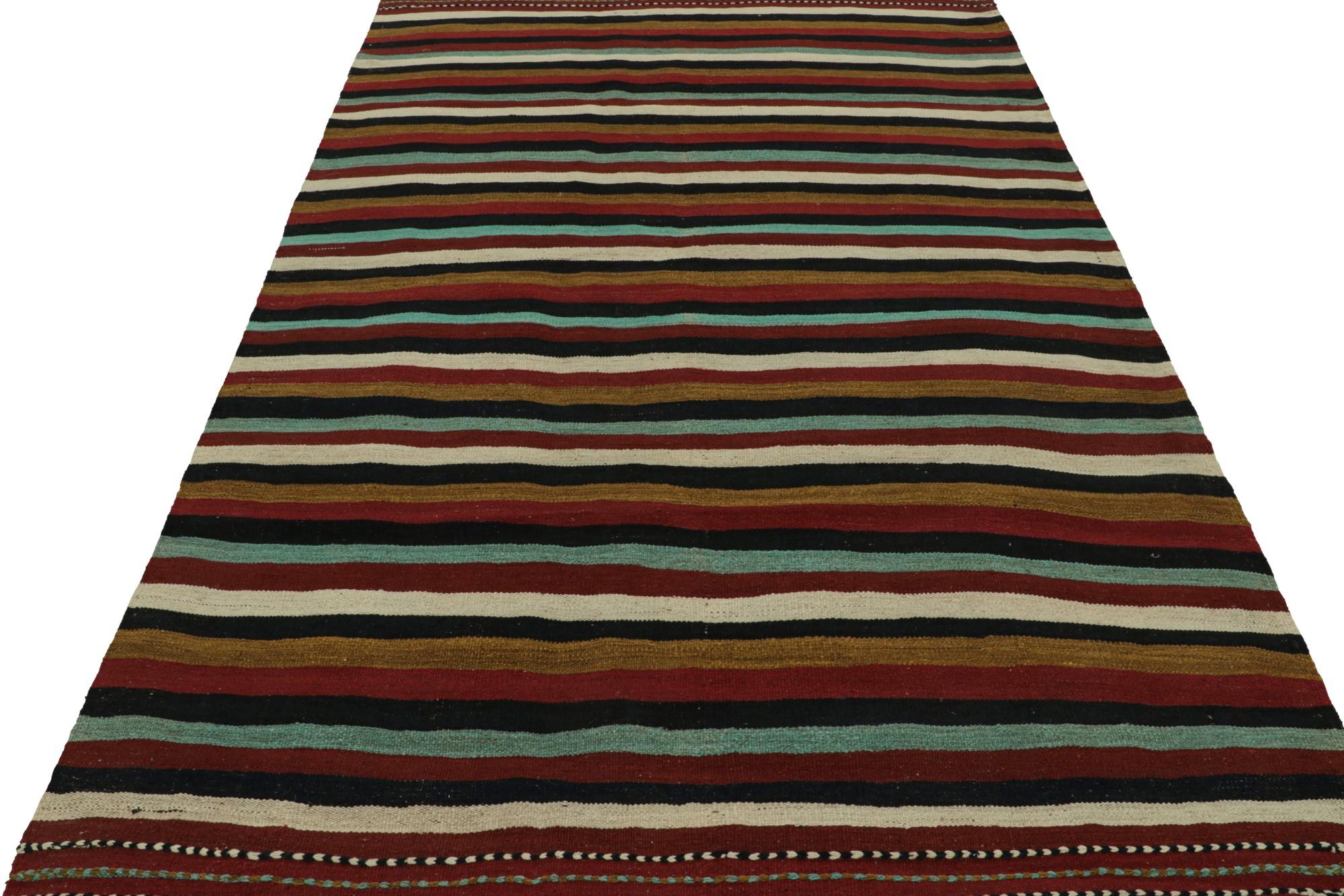 Vintage Afghan Tribal Kilim Teppich mit bunten Streifen, von Rug & Kilim  (Stammeskunst) im Angebot