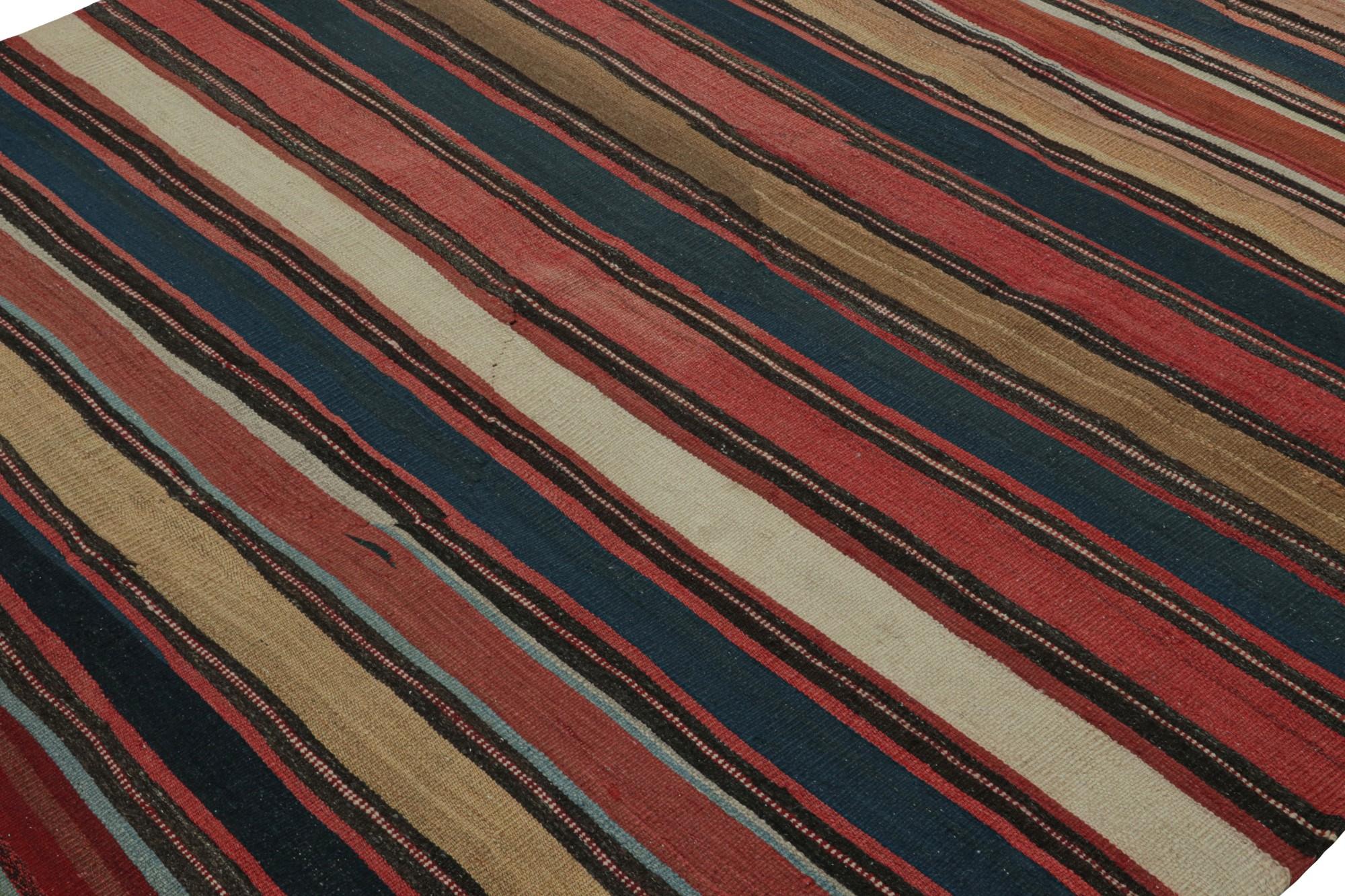 Vintage Afghan Tribal Kilim Teppich mit bunten Streifen, von Rug & Kilim (Afghanisch) im Angebot