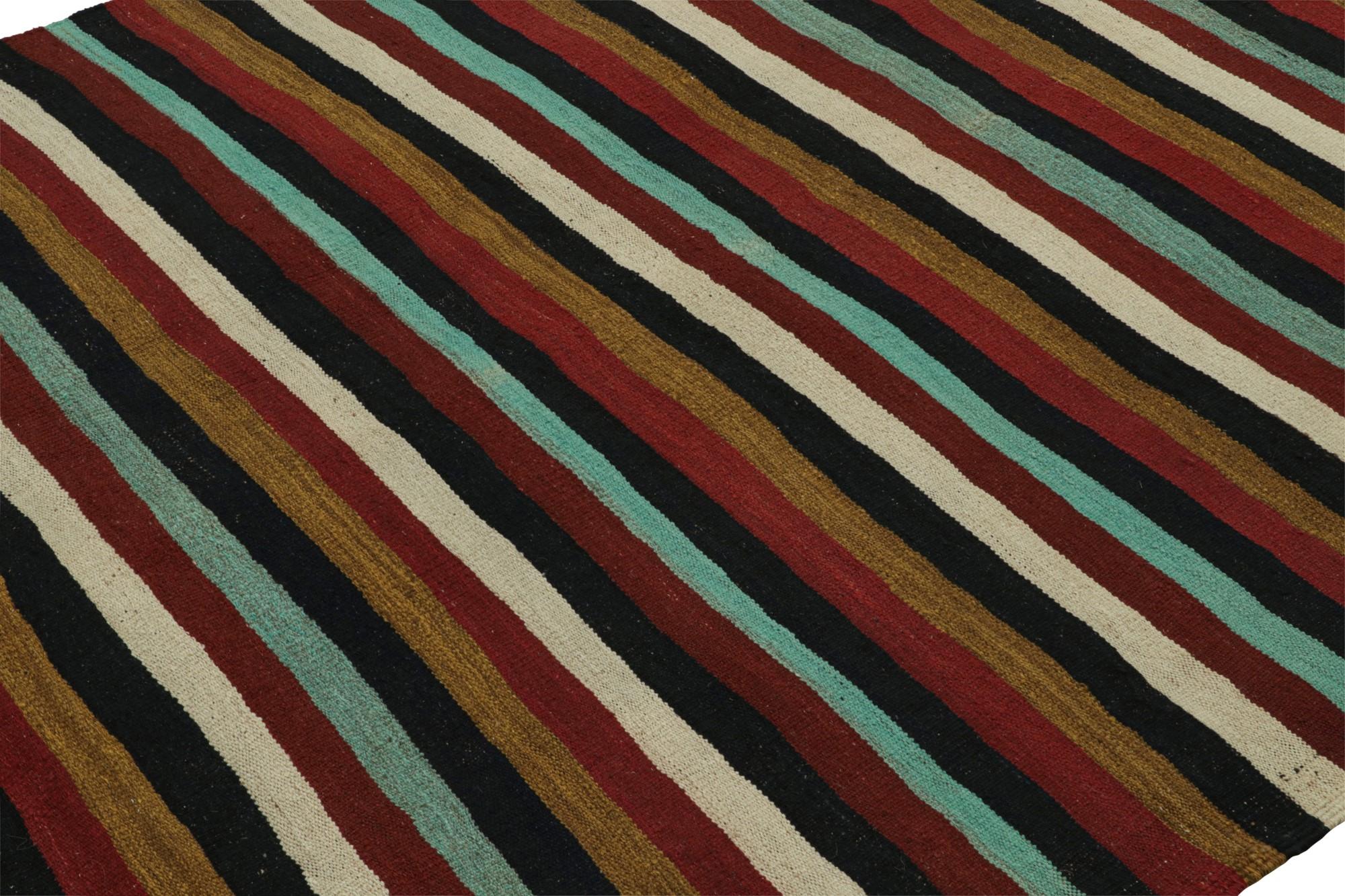 Vintage Afghan Tribal Kilim Teppich mit bunten Streifen, von Rug & Kilim  (Afghanisch) im Angebot