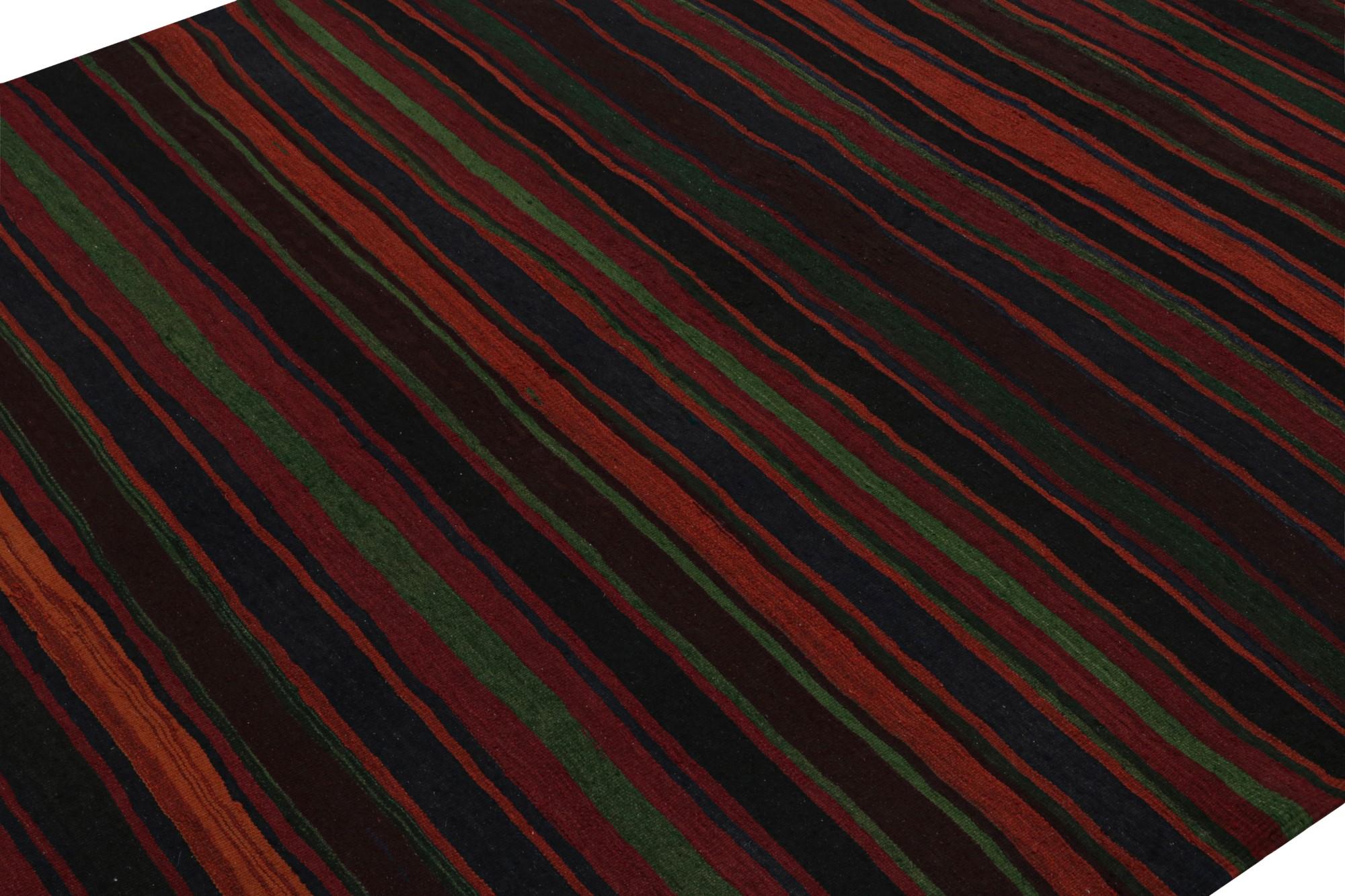 Vintage Afghan Tribal Kilim Teppich mit bunten Streifen, von Rug & Kilim (Afghanisch) im Angebot