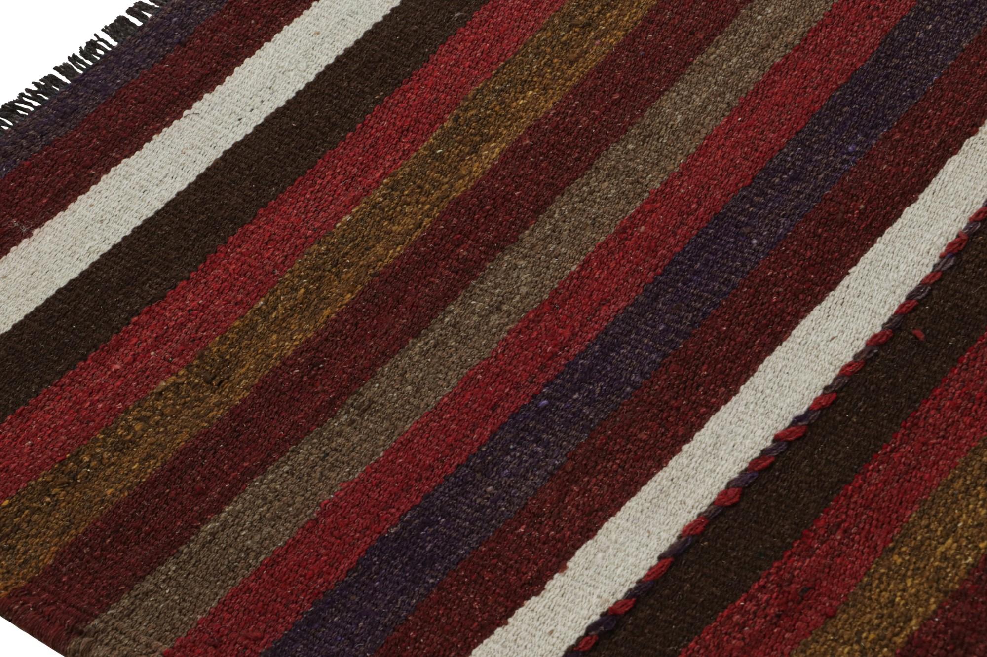 Mid-20th Century Vintage Afghan Tribal Kilim Rug with Colorful Stripes, from Rug & Kilim For Sale