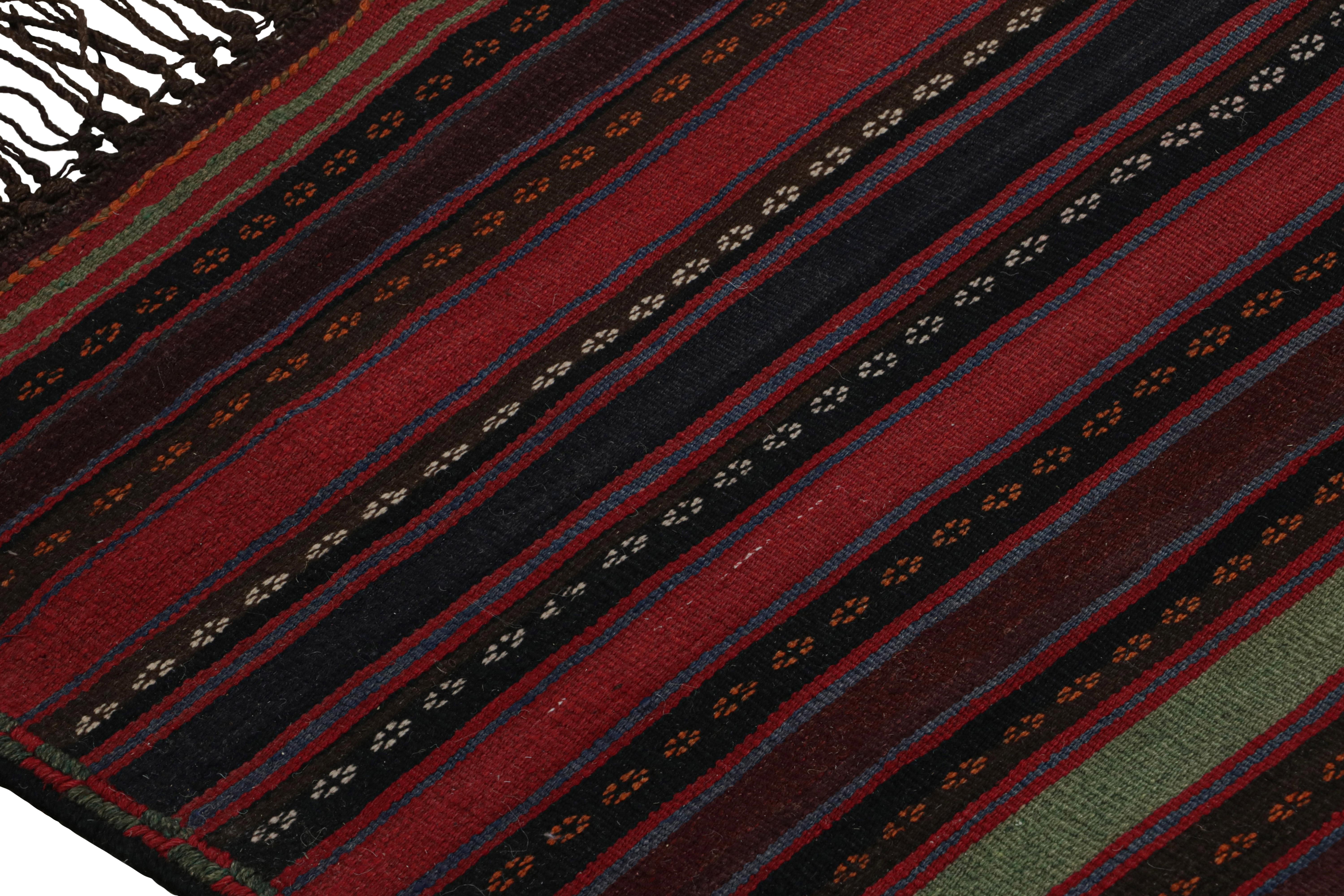 Vintage Afghan Tribal Kilim Teppich mit bunten Streifen, von Rug & Kilim (Handgewebt) im Angebot