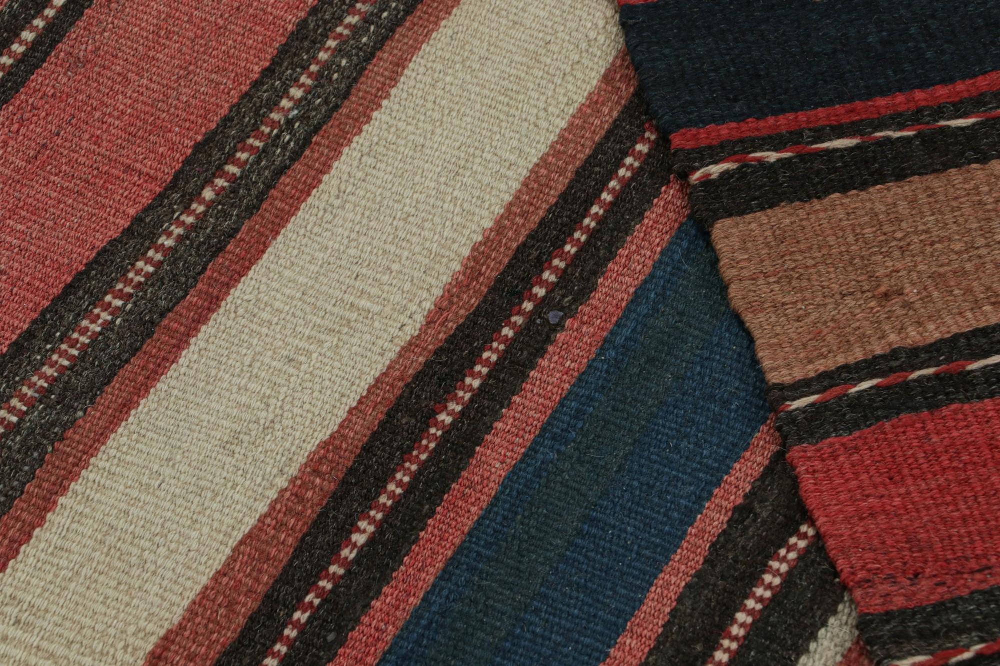 Vintage Afghan Tribal Kilim Rug with Colorful Stripes, from Rug & Kilim For Sale 1