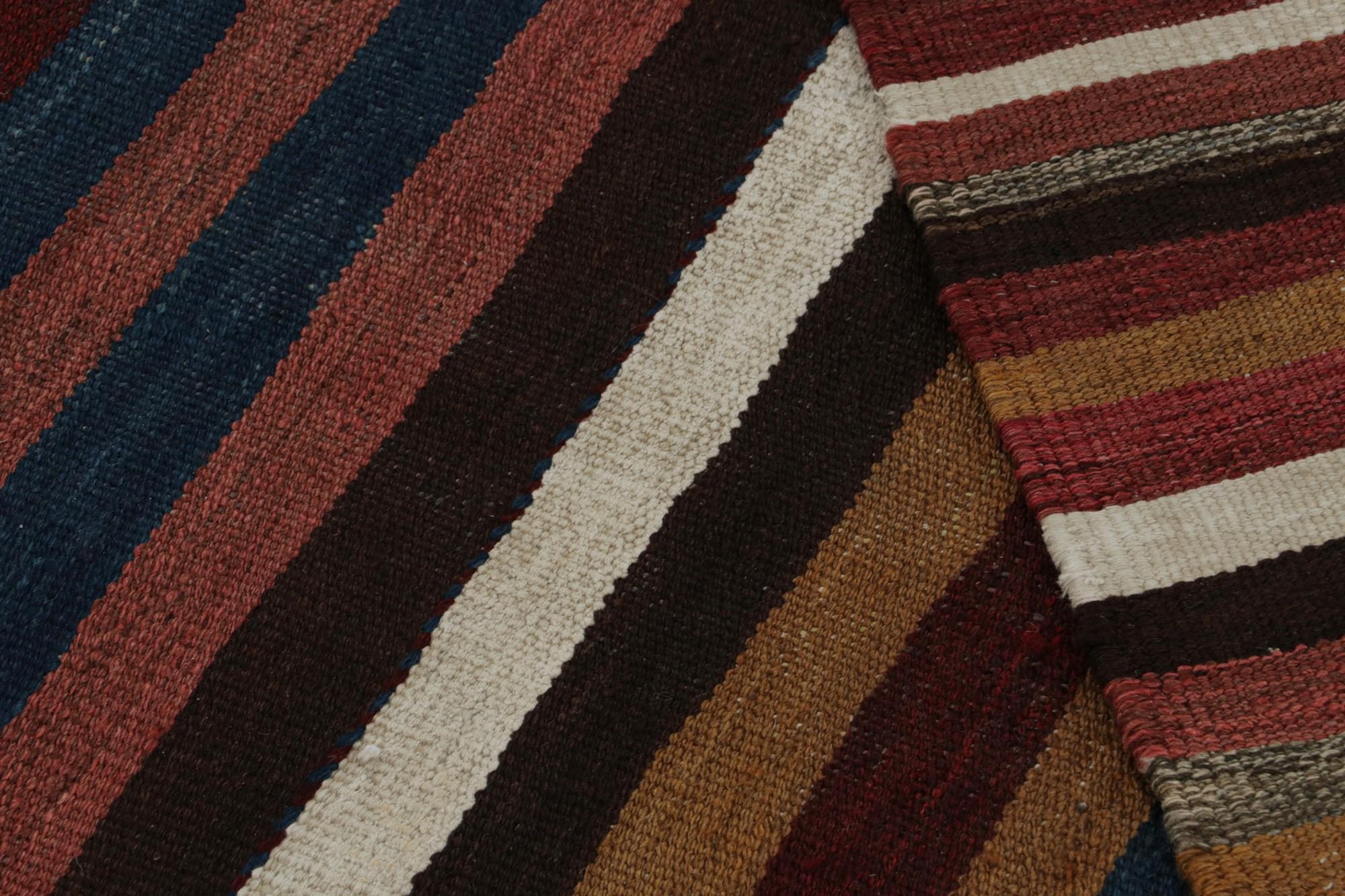 Vintage Afghan Tribal Kilim Rug with Colorful Stripes, from Rug & Kilim  For Sale 1