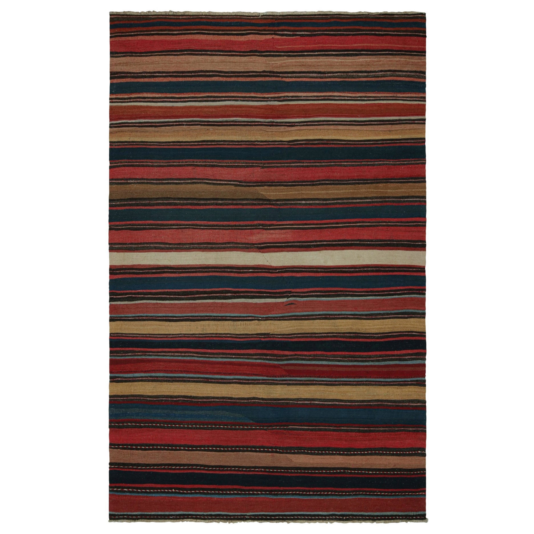 Tappeto Kilim tribale afghano vintage con strisce colorate, da Rug & Kilim