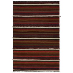 Tapis Kilim tribal afghan vintage à rayures colorées, de Rug & Kilim