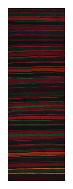 Vintage Afghan Tribal Kilim Rug with Colorful Stripes, from Rug & Kilim