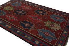 Tappeto Kilim tribale afghano vintage, con motivi geometrici, da Rug & Kilim