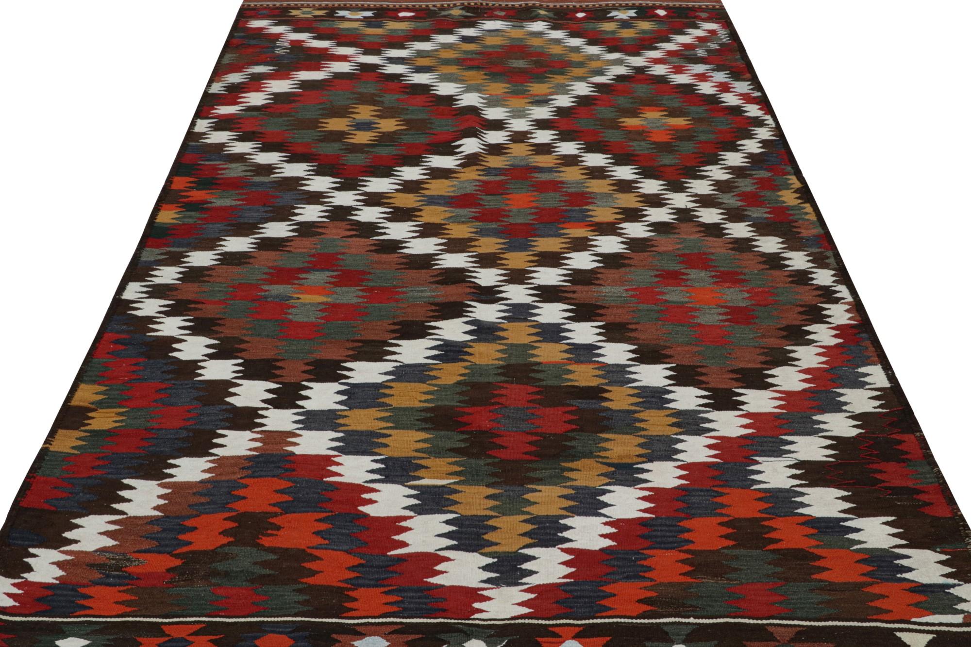 Hand-Knotted Vintage Afghan Tribal Kilim Rug, with Geometric Patterns, from Rug & Kilim  For Sale
