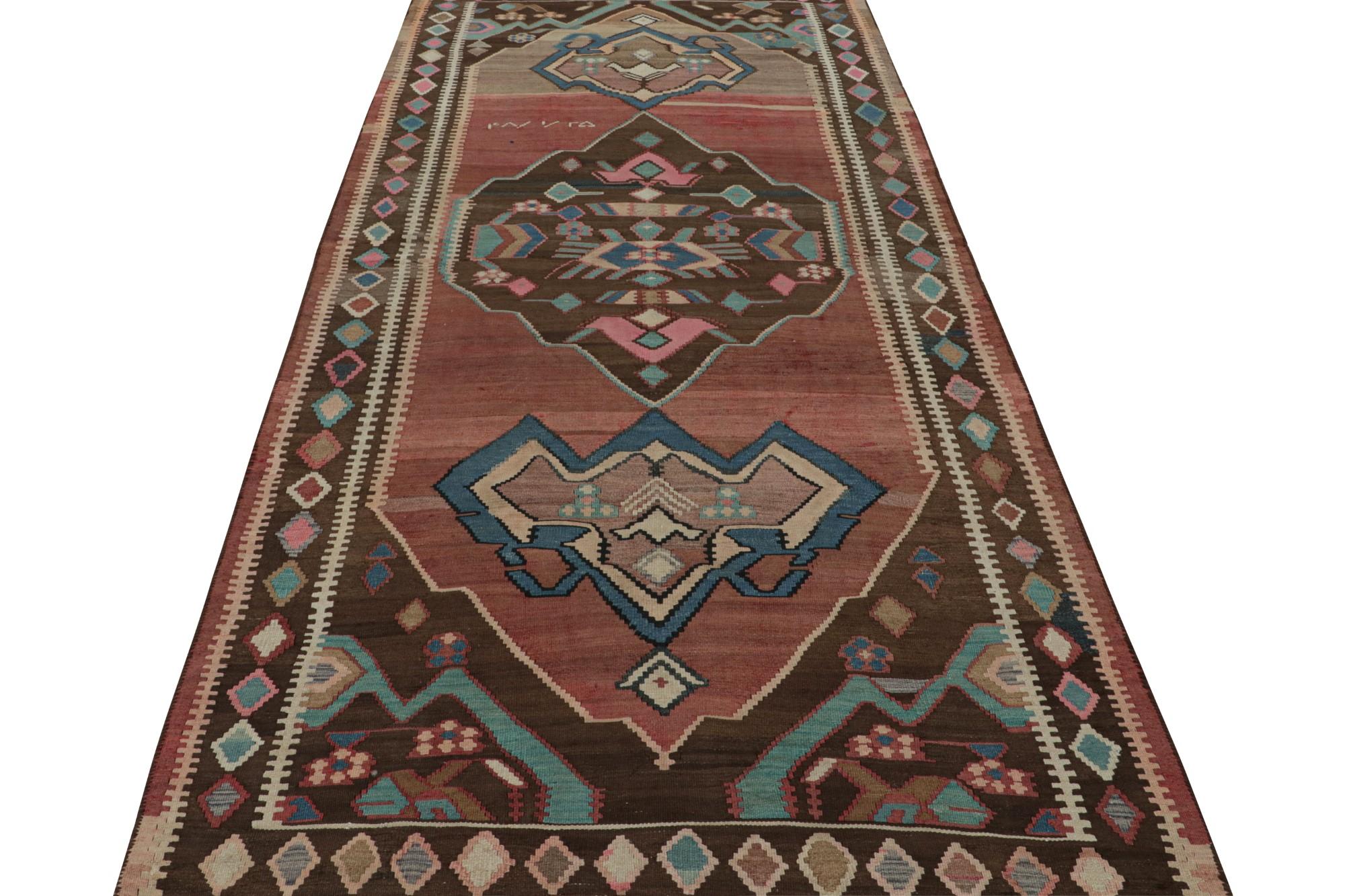 Hand-Knotted Vintage Afghan Tribal Kilim Rug, with Geometric Patterns, from Rug & Kilim For Sale