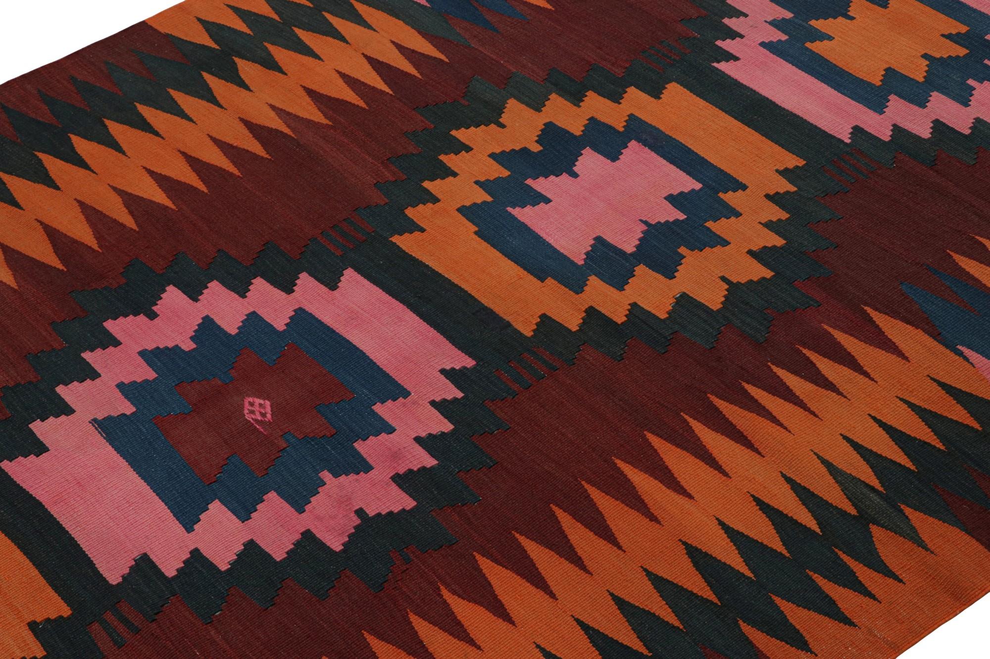 Afghanischer Stammeskunst-Kelim-Teppich im Vintage-Stil, mit geometrischen Mustern, von Rug & Kilim im Zustand „Gut“ im Angebot in Long Island City, NY