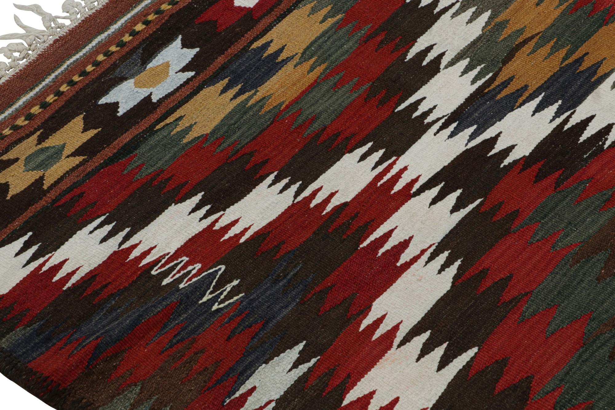 Mid-20th Century Vintage Afghan Tribal Kilim Rug, with Geometric Patterns, from Rug & Kilim  For Sale