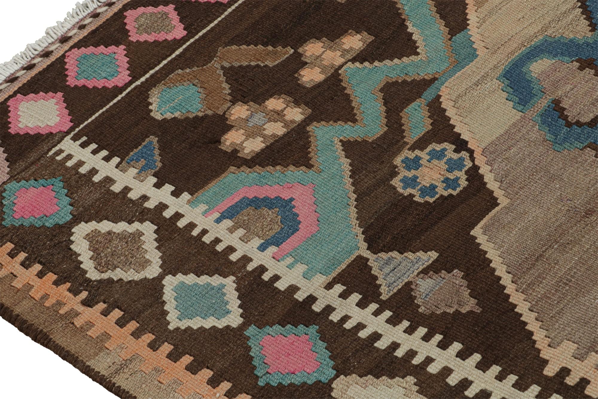 Noué à la main Tapis Kilim tribal afghan vintage, avec motifs géométriques, de Rug & Kilim en vente