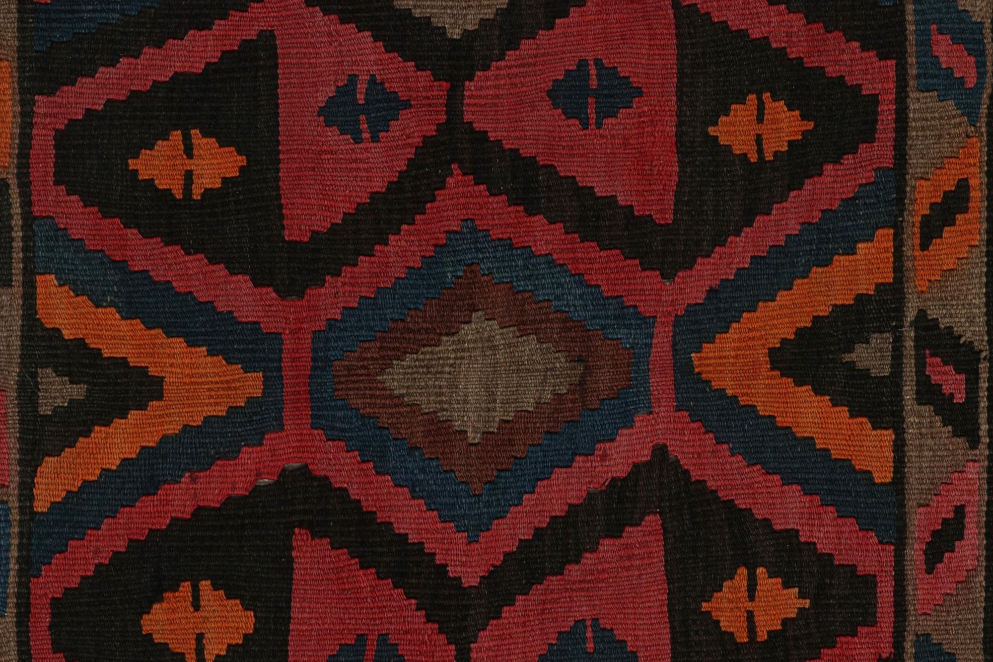 Afghanischer Stammeskunst-Kelim-Teppich im Vintage-Stil, mit geometrischen Mustern, von Rug & Kilim (Wolle) im Angebot