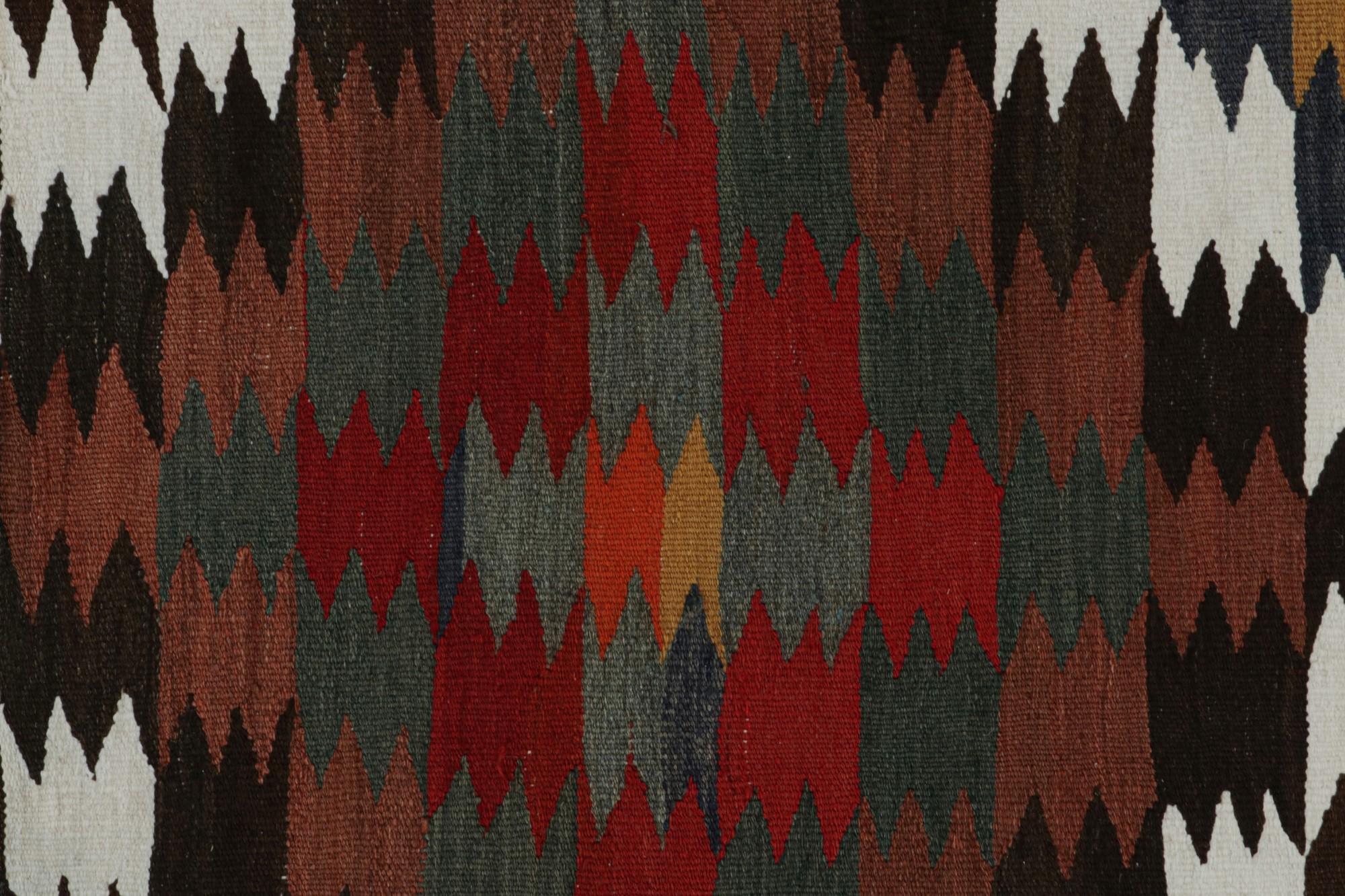 Wool Vintage Afghan Tribal Kilim Rug, with Geometric Patterns, from Rug & Kilim  For Sale