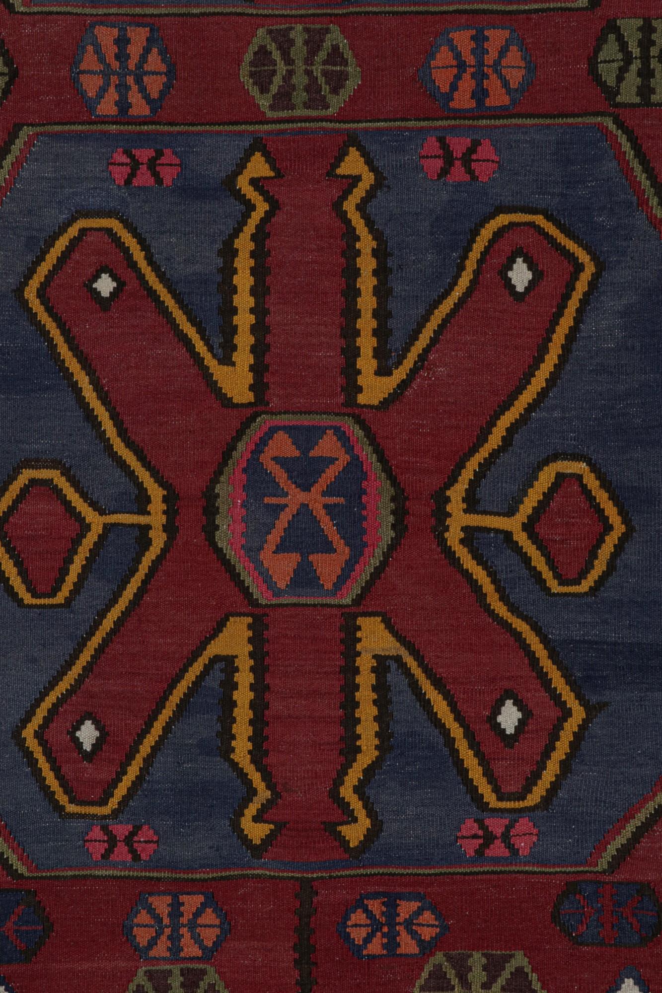 Afghanischer Stammeskunst-Kelim-Teppich im Vintage-Stil, mit geometrischen Mustern, von Rug & Kilim (Wolle) im Angebot