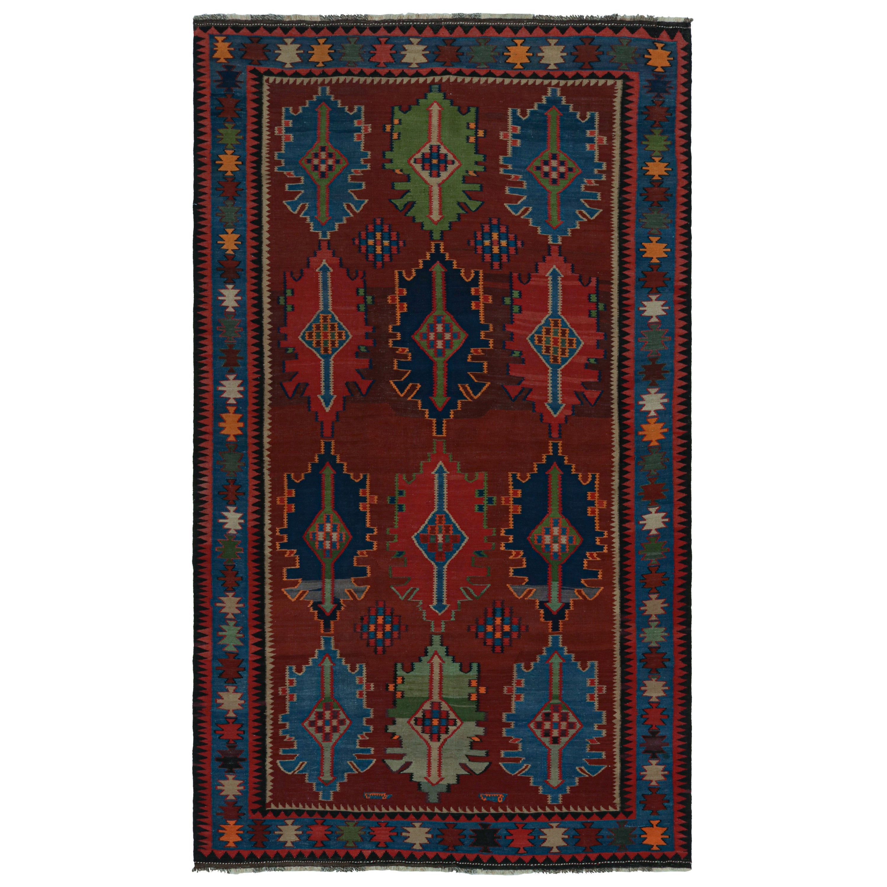 Vintage Afghan Tribal Kilim Teppich, mit geometrischen Mustern, von Rug & Kilim