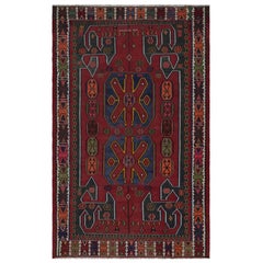 Afghanischer Stammeskunst-Kelim-Teppich im Vintage-Stil, mit geometrischen Mustern, von Rug & Kilim