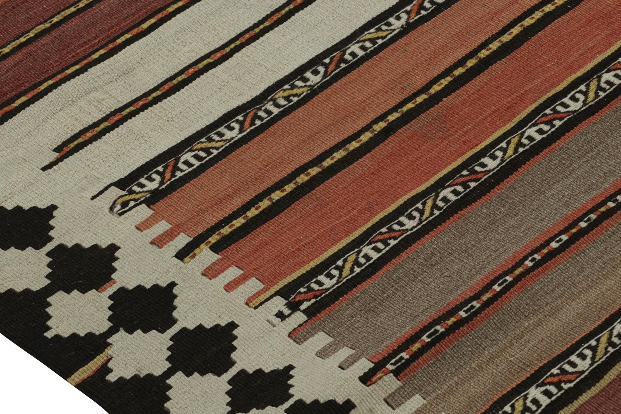Mid-20th Century Vintage Afghan Tribal Kilim Rug, with Geometric Stripes, from Rug & Kilim For Sale