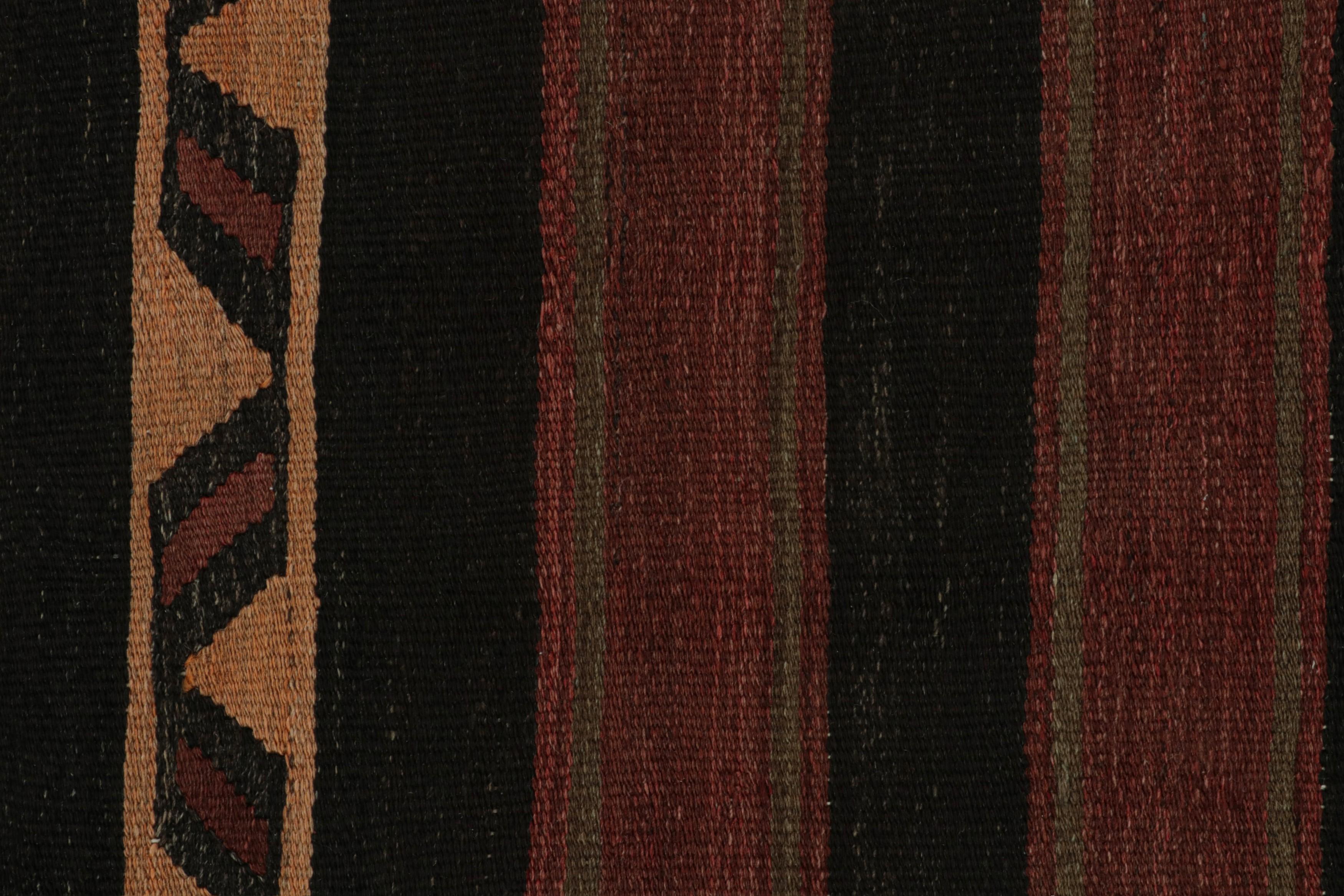 Mid-20th Century Vintage Afghan Tribal Kilim rug, with Rich Stripes, from Rug & Kilim For Sale