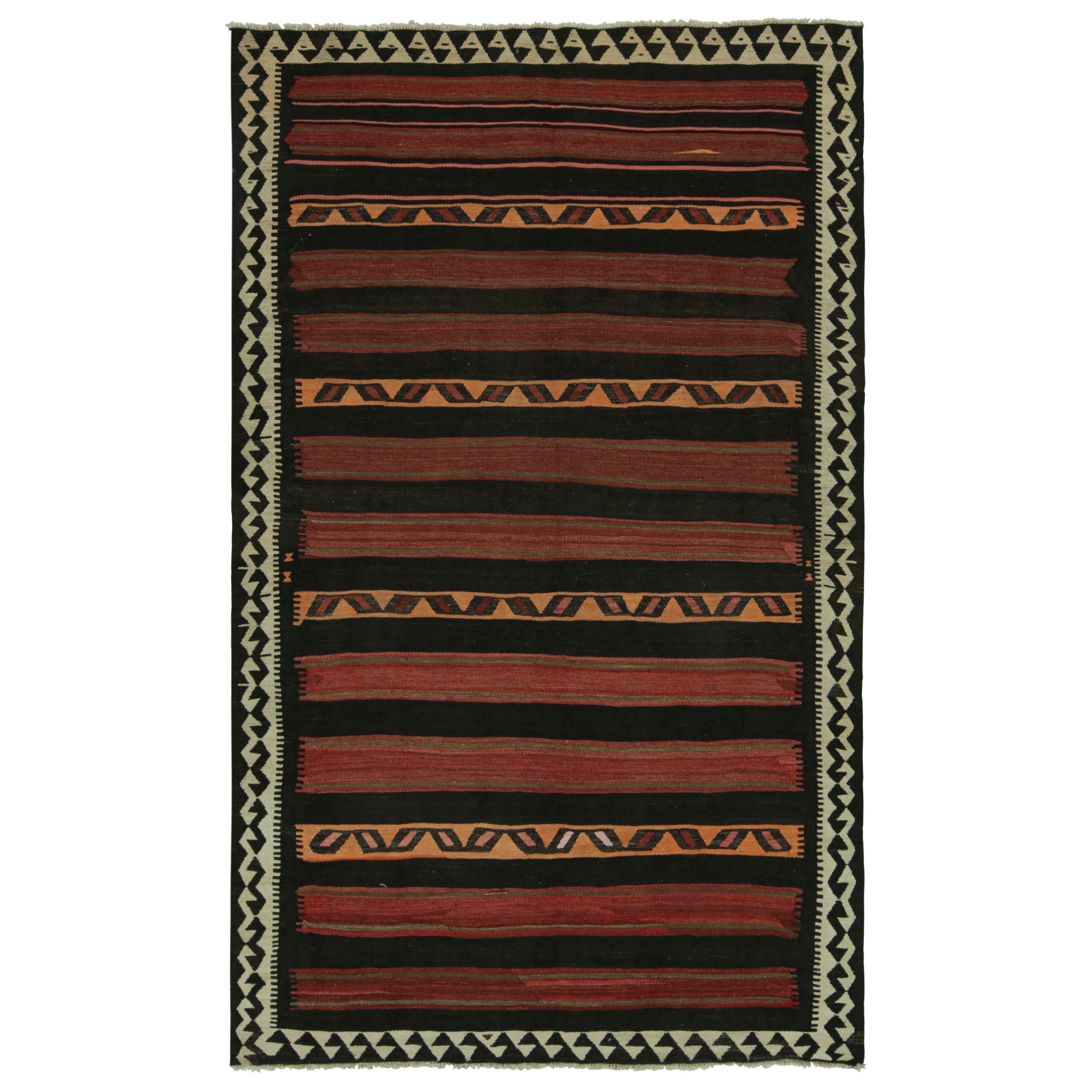Tappeto afghano tribale Kilim d'epoca, con ricche strisce, da Rug & Kilim