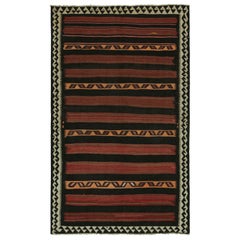 Tappeto afghano tribale Kilim d'epoca, con ricche strisce, da Rug & Kilim