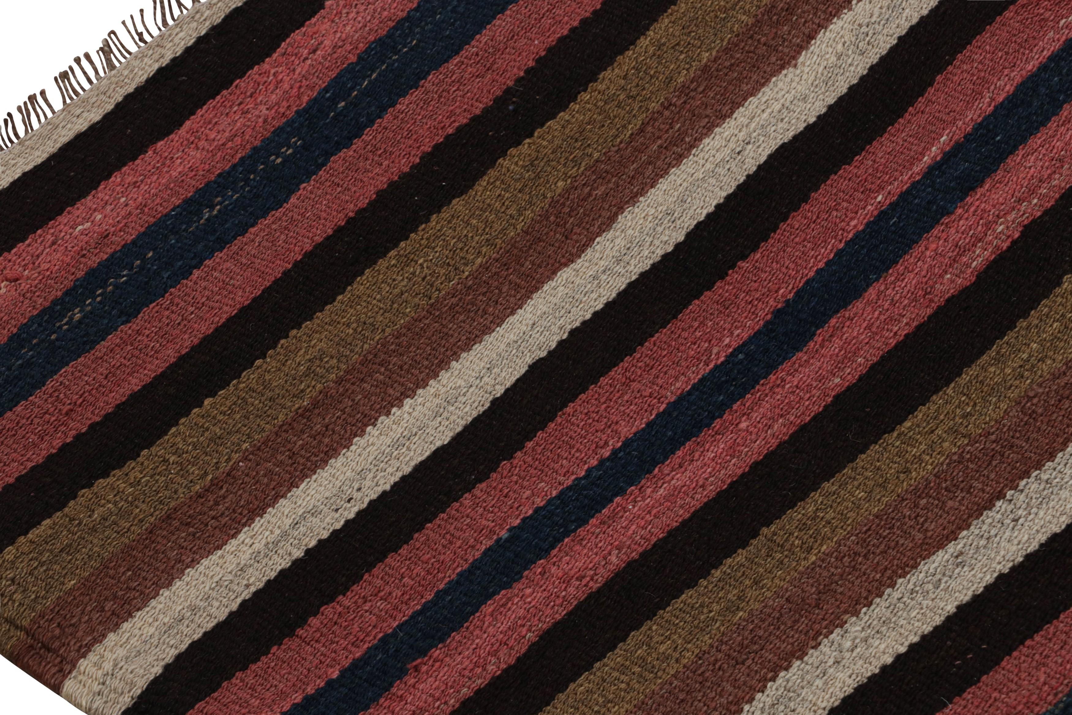 Mid-20th Century Vintage Afghan Tribal Kilim rug, with Stripes, from Rug & Kilim For Sale