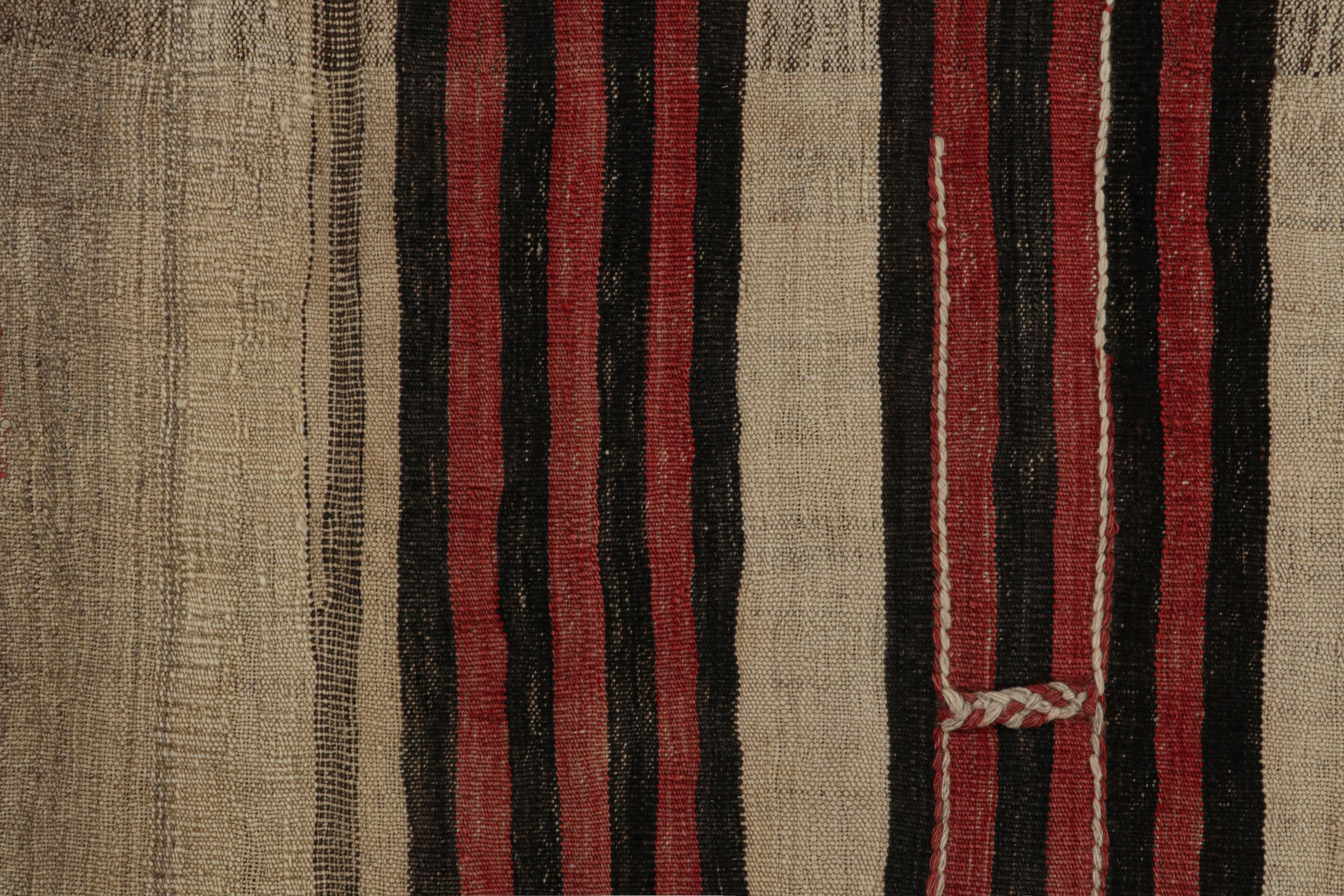 Wool Vintage Afghan Tribal Kilim rug, with Stripes For Sale