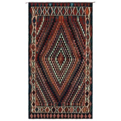 Alter afghanischer Stammes-Kilim mit bunten geometrischen Mustern, von Rug & Kilim