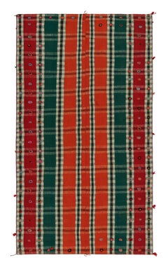 Vintage Afghan Tribal Kilim with Colorful Stripes, from Rug & Kilim