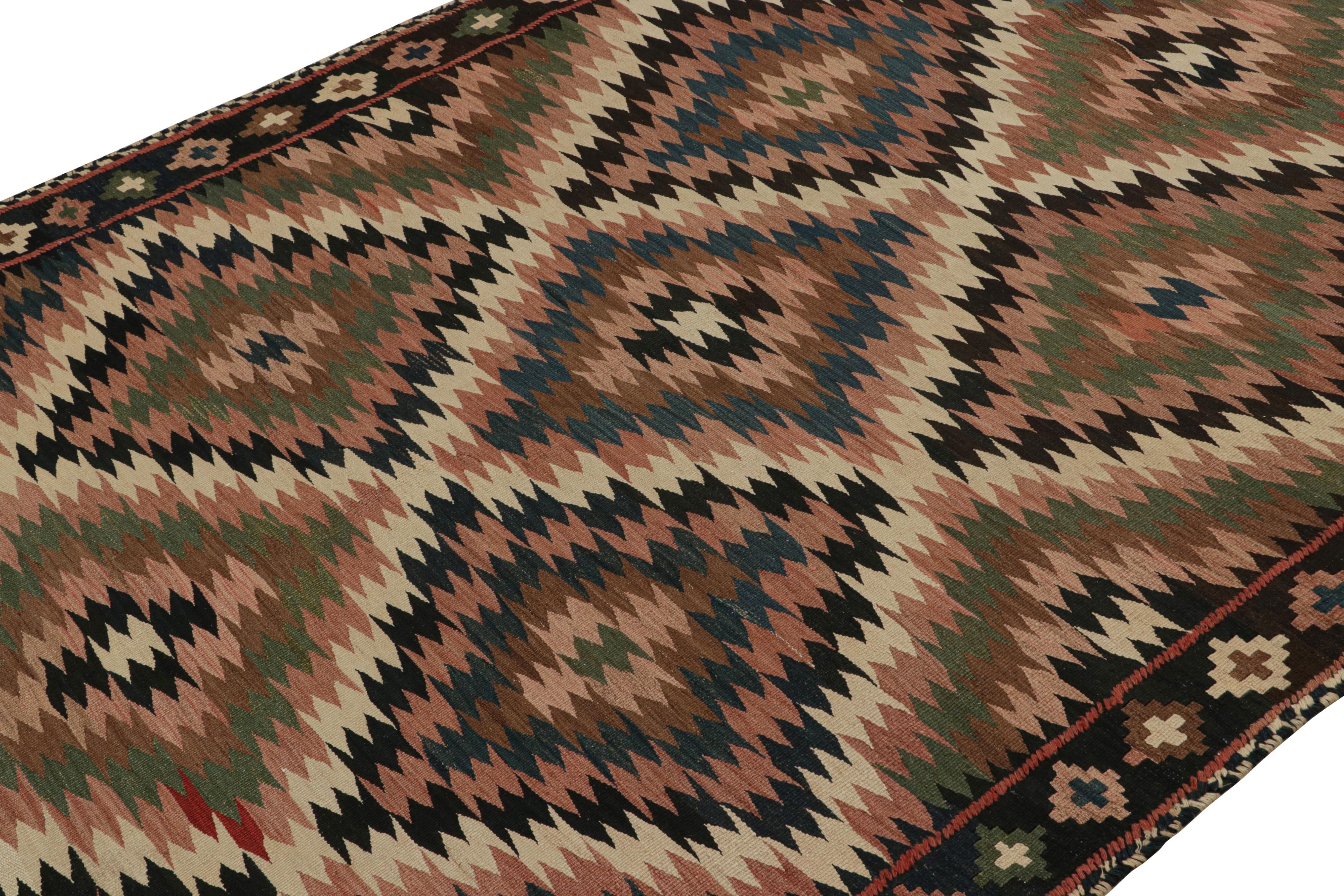 Vintage Afghan Tribal Kilim with Polychromatic Patterns by Rug & Kilim In Good Condition For Sale In Long Island City, NY