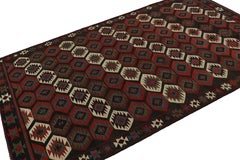 Vintage Afghan Tribal Kilim mit roten und blauen geometrischen Mustern, von Rug & Kilim