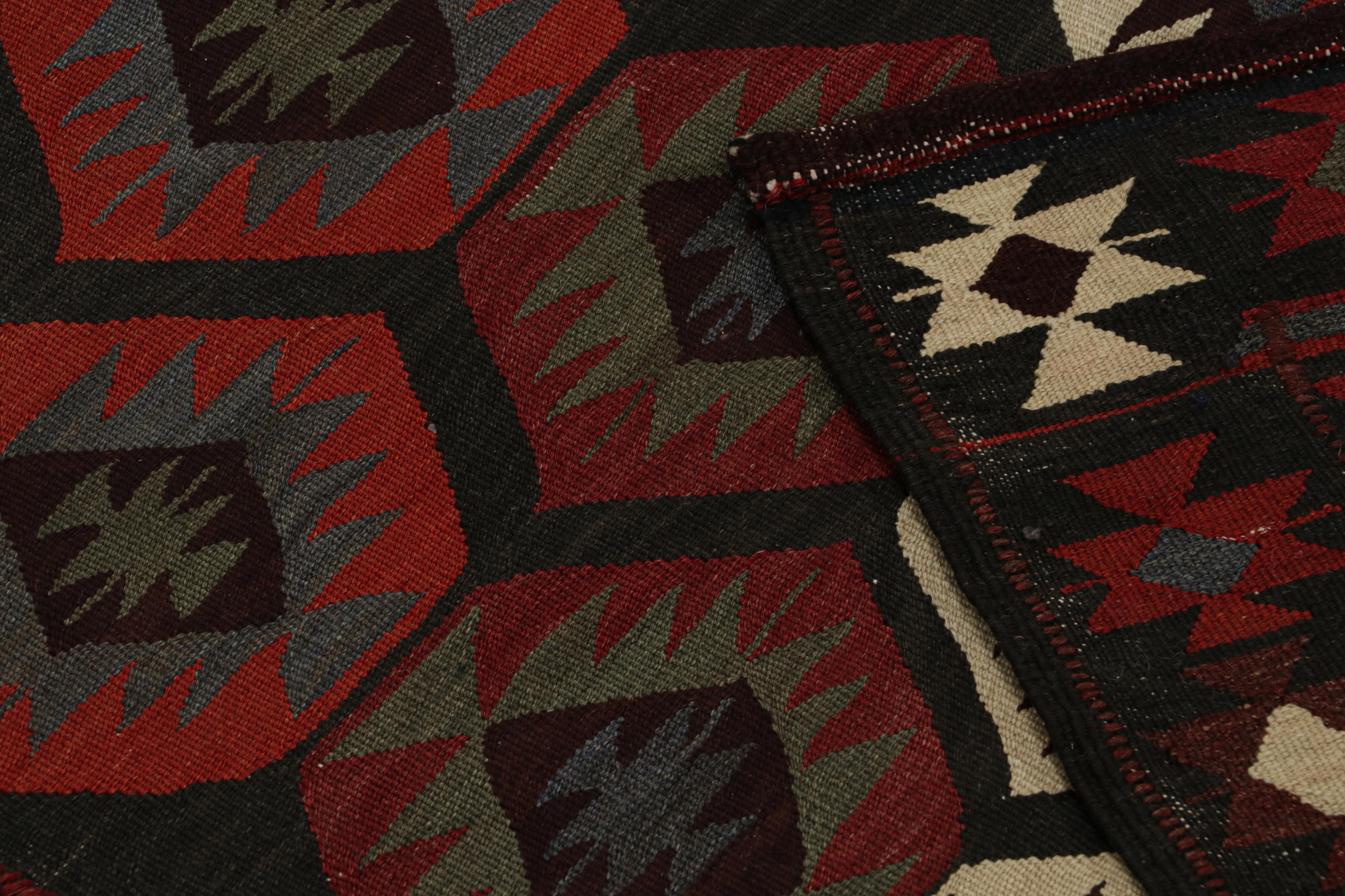 Vintage Afghan Tribal Kilim with Red & Blue Geometric Patterns, from Rug & Kilim For Sale 1