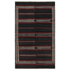 Kilim tribal afgano vintage con motivos geométricos rojos y marrones, de Rug & Kilim