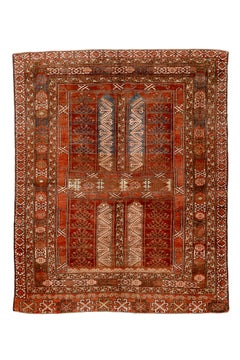 Vintage Afghan Tribal Rug with Architectural Panel Design