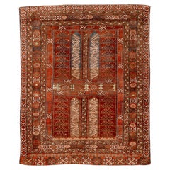 Vintage Afghan Tribal Rug with Architectural Panel Design