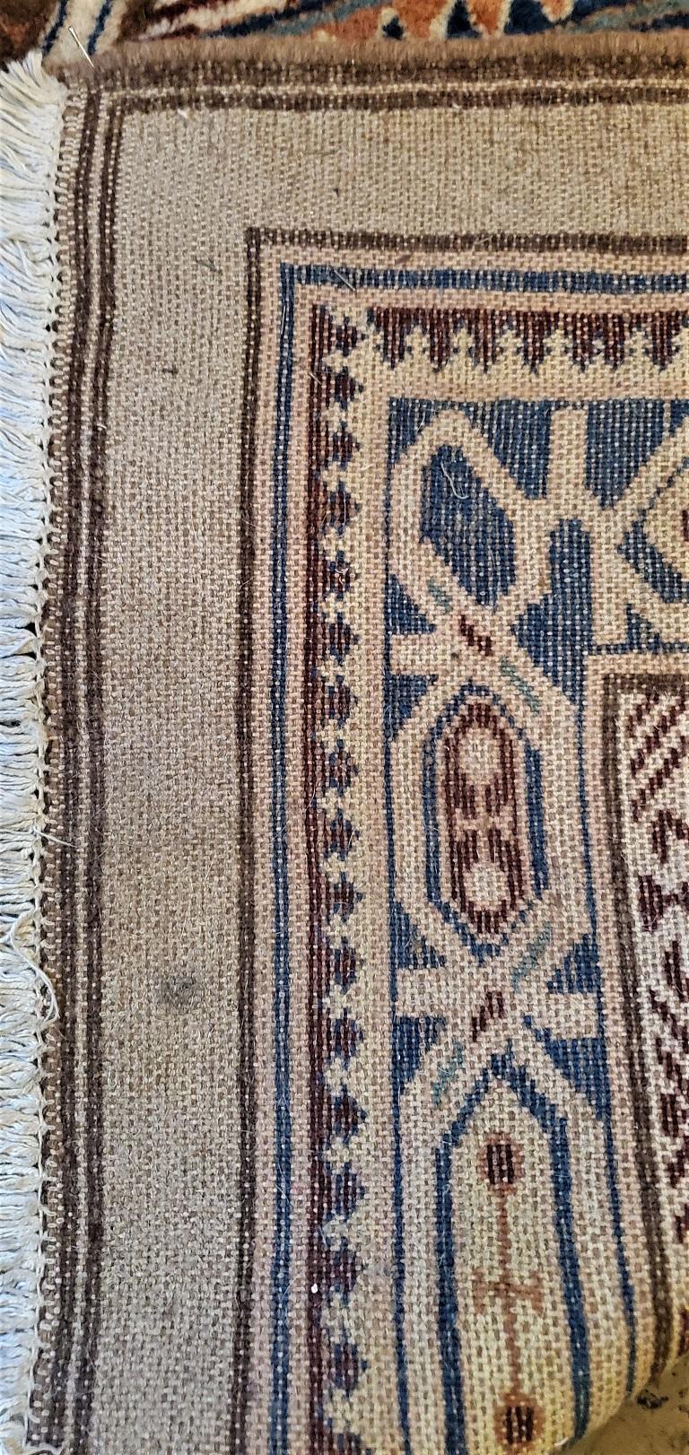 Vintage Afghan Tribal Square Prayer Rug For Sale 1