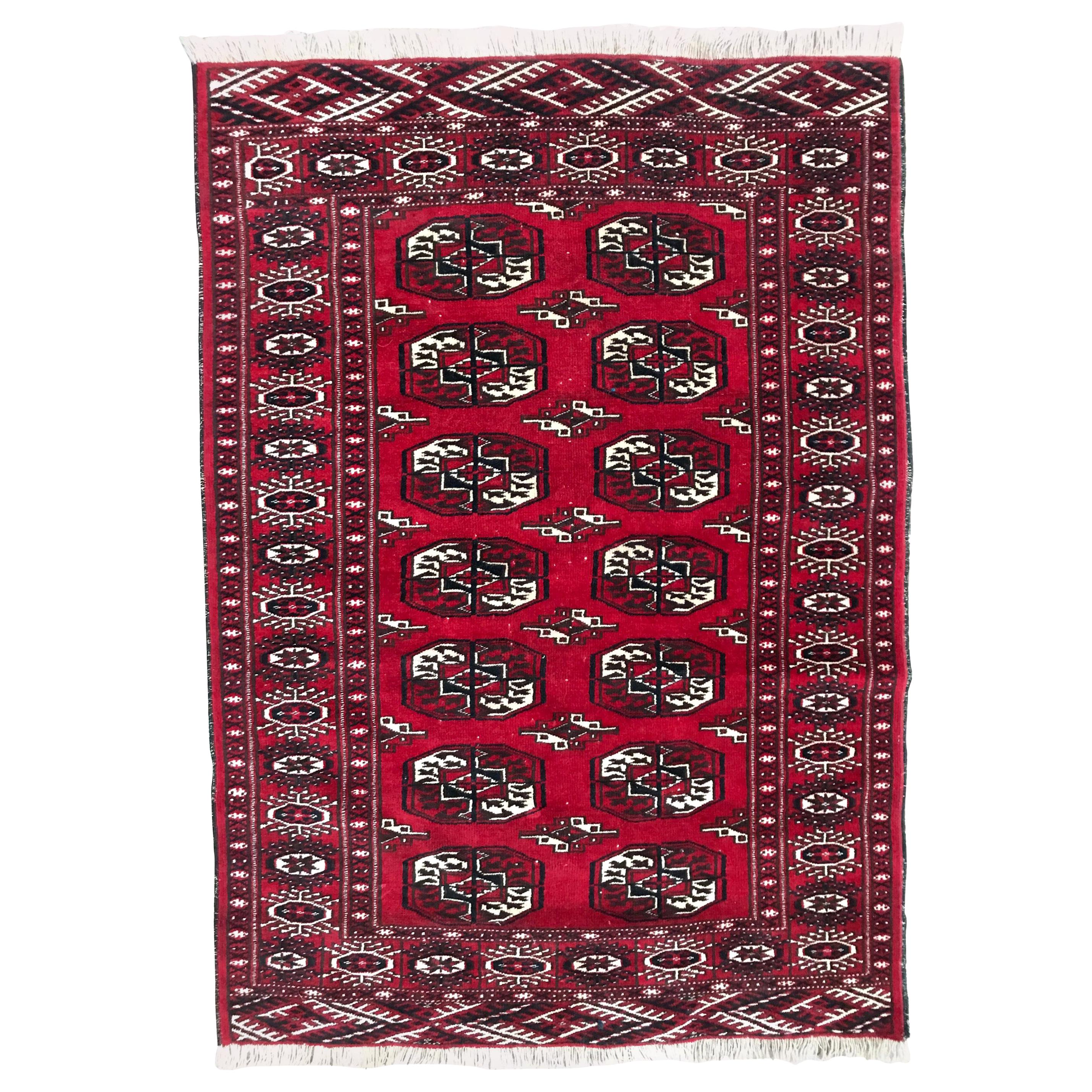 Tapis vintage afghan du Turkmen