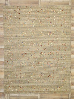 Tappeto Kilim ricamato afghano Uzbek Suzani vintage con stile bohémien