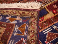 Vintage Afghan War Rug with Tanks and Helicopters