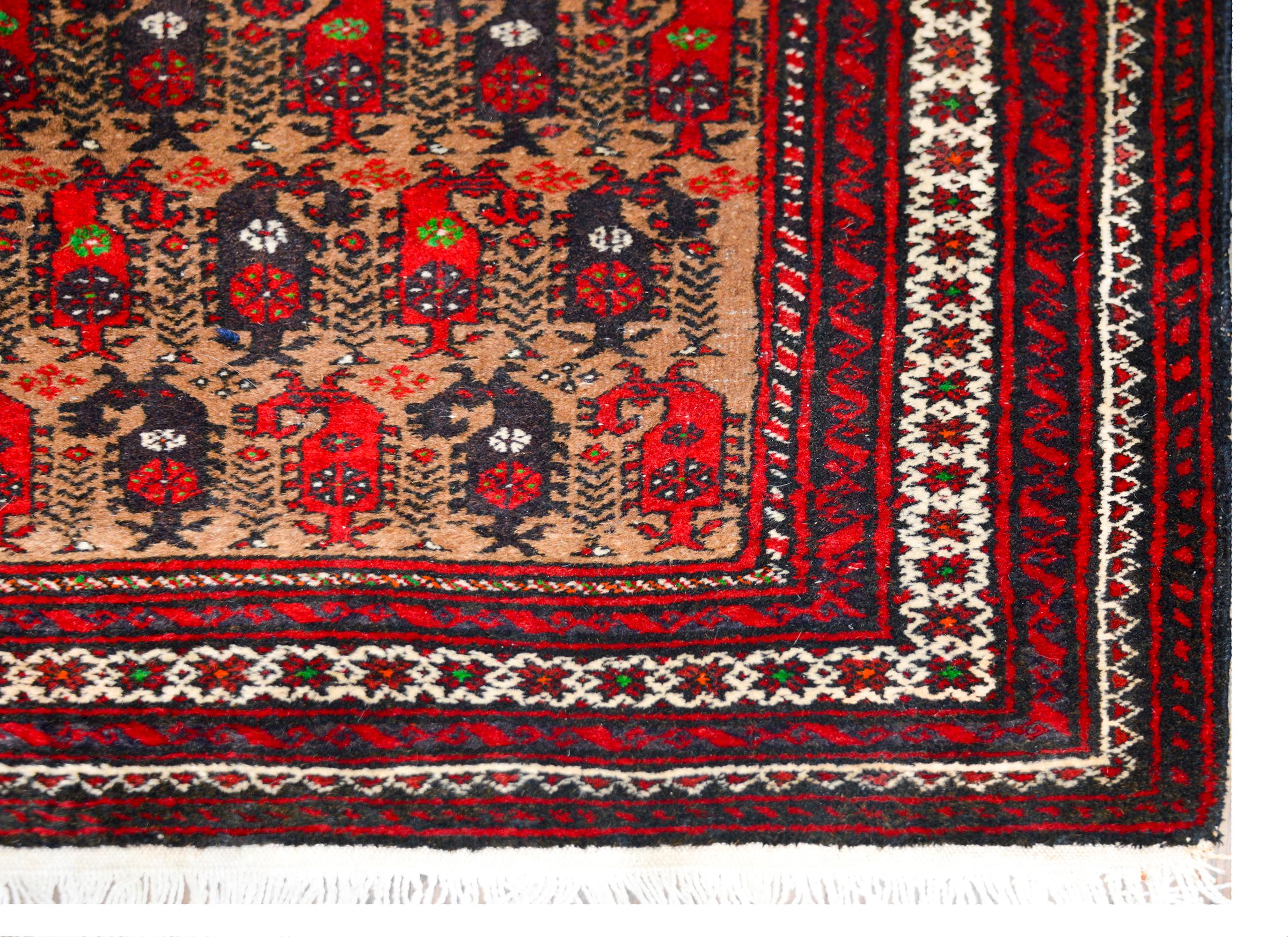 Vintage Afghani Baluch Prayer Rug For Sale 4