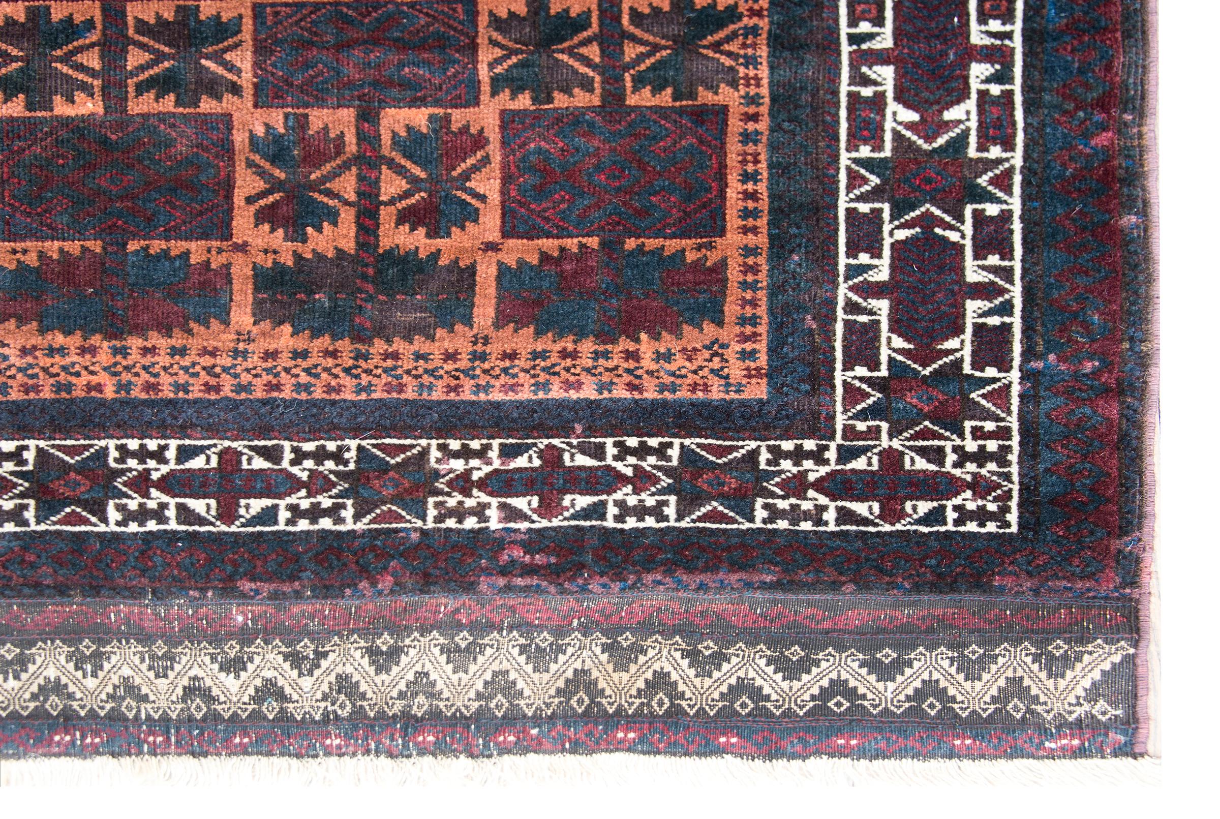 Vintage AFghani Baluch Prayer Rug For Sale 3