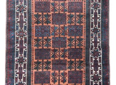 Vintage AFghani Baluch Prayer Rug