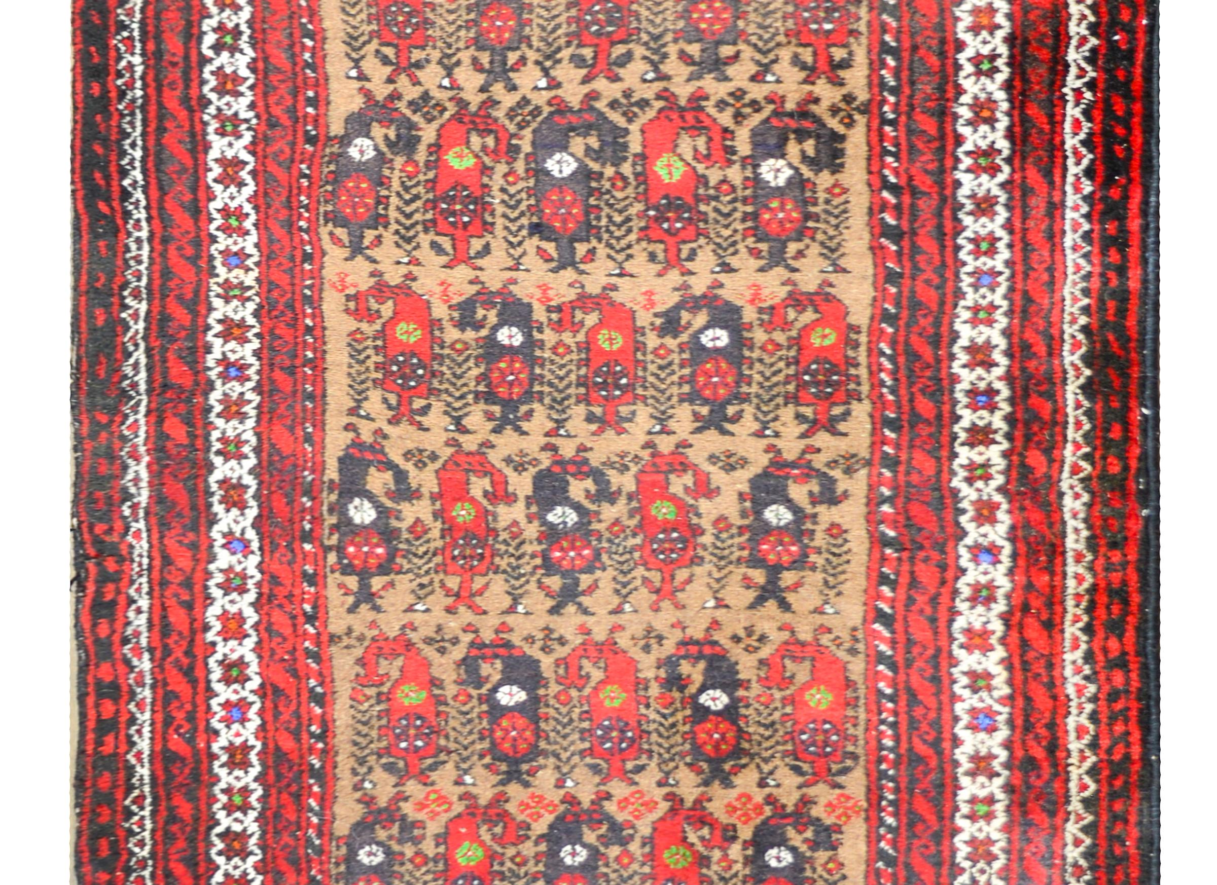 Tribal Vintage Afghani Baluch Prayer Rug For Sale